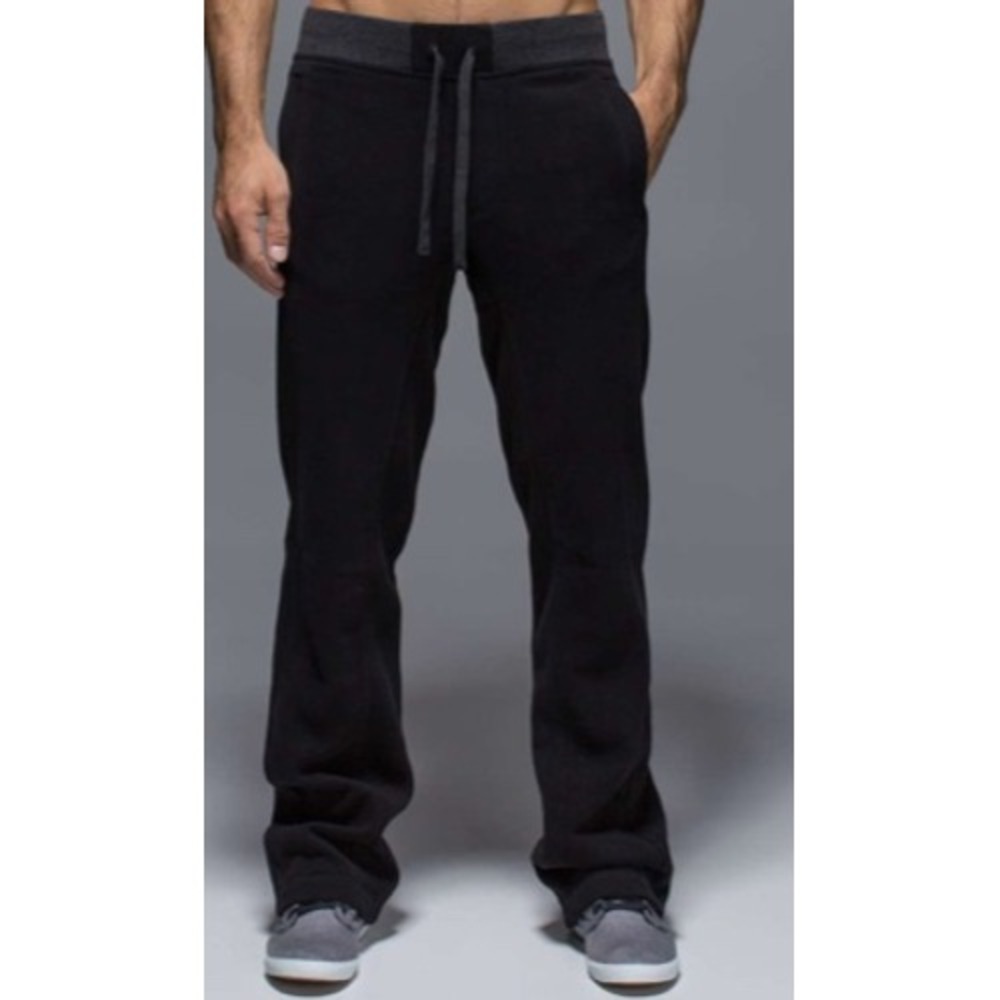 Lululemon Post Gravity Pant Sweatpants Mens Small Black Athleisure Loungewear